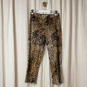 CACHE Vintage Leopard Print Capri Pants w/ Stretch Size 4